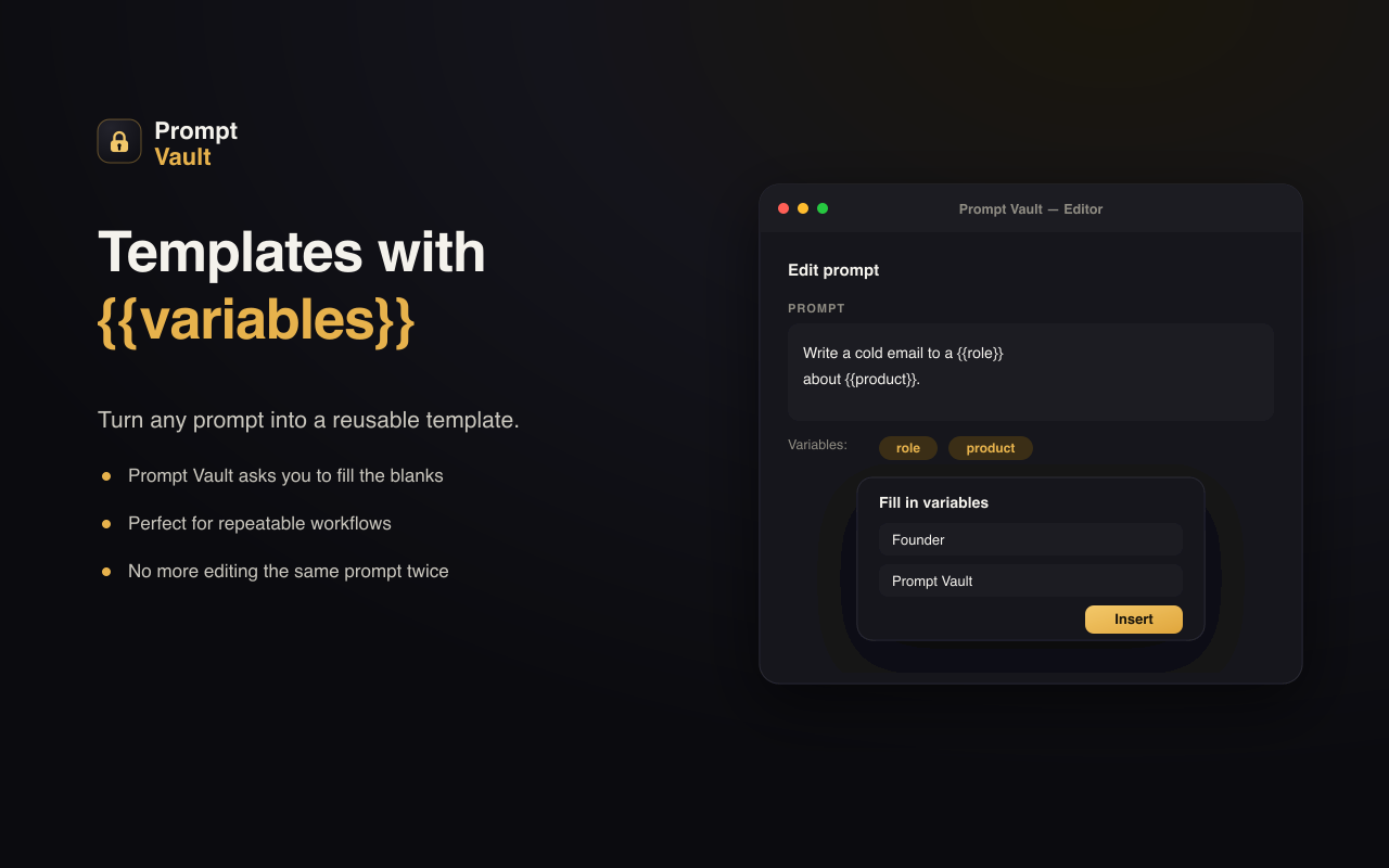 Templates with variables